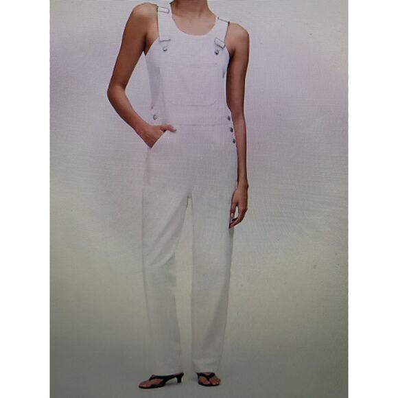 NWT Madewell denim oversized carpenter overalls large
